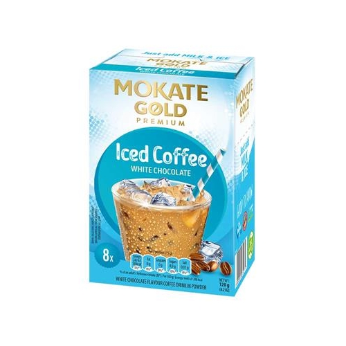 Kawa Iced Coffee White Choco 120g (15gx8) Mokate