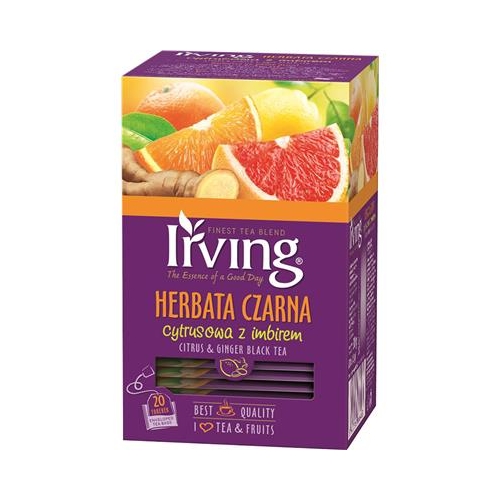 Herbata Irving Czarna Cytrus Imbir 20 t.