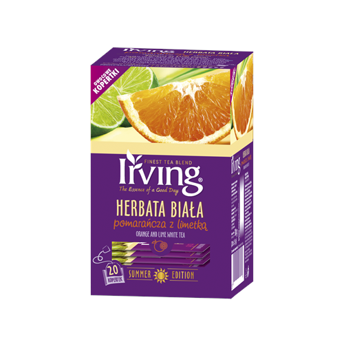 Herbata Irving Biała Pomarańcza Limetka 20 t.