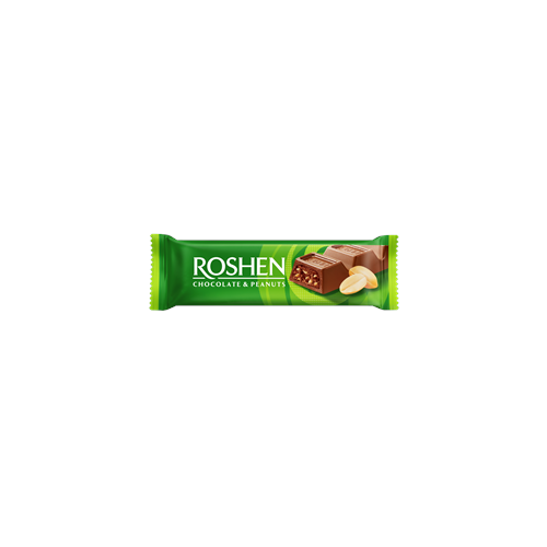 Baton Chocolate & Peanuts Roshen 29g